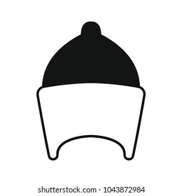 Egyptian hat icon in silhouette style. Egyptian hat object vector illustration isolated on white background. Element of Egyptian culture and tradition