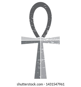 Ilustración vectorial de ícono aislado de la jerarquía egipcia Ankh. Símbolo angustiado de Ankh Cross.