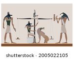 Egyptian hieroglyphic representation of the book of the dead