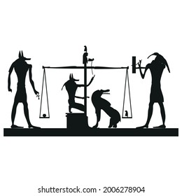 Egyptian hieroglyphic representation of the book of the dead