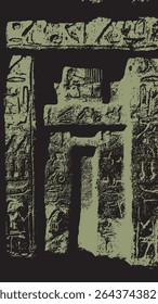 Egyptian hieroglyphics detail abstract no.1