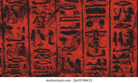 Egyptian hieroglyphics detail abstract no.10