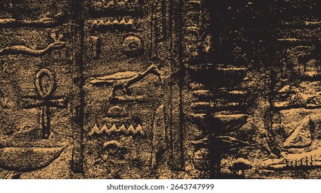 Egyptian hieroglyphics detail abstract no.8