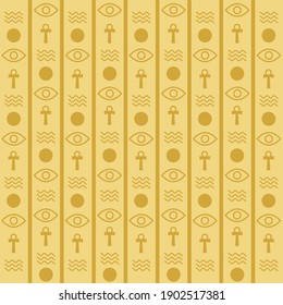 Egyptian hieroglyphics vector. Egypt symbol old pattern