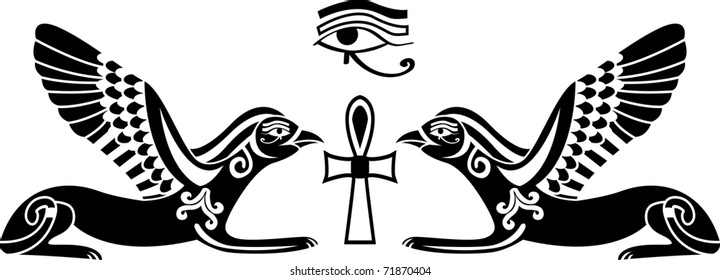 egyptian horus stencil