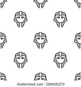 egyptian icon pattern. Seamless egyptian pattern on white background.