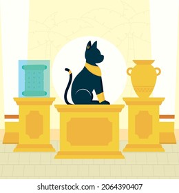 egyptian illustration with iconic elements