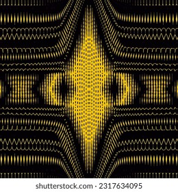 Egyptian lines halftone Ikat pattern. Ornate elegant luxury vintage retro modern style. For texture textile background backdrop tile wallpaper carpet.