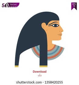 egyptian man vector illustration in white background