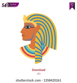egyptian man vector illustration in white background