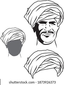 An Egyptian Man wearing a head scarf