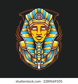 egyptian mummy character vector logo