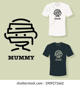 Egyptian mummy logo T shirt clothing fashion design