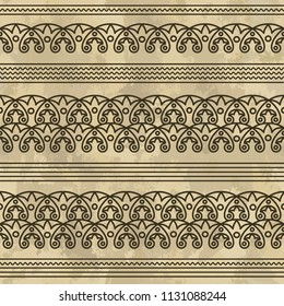 Egyptian ornament. vector paint brushes for drawing ornaments