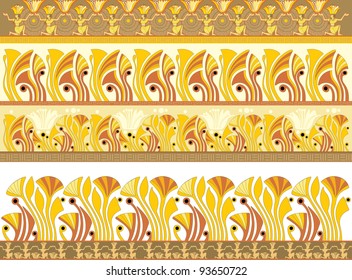 Egyptian ornaments. The style of ancient Egypt.