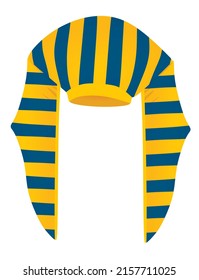 Egyptian pharaoh hat. vector illustration