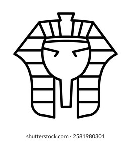 Egyptian pharaoh icon Black and white logo