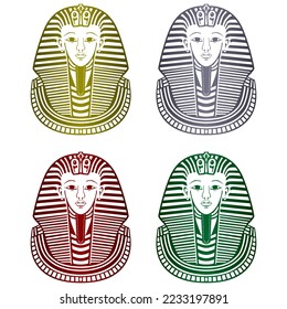 Egyptian Pharaoh Mask Vector Illustration
