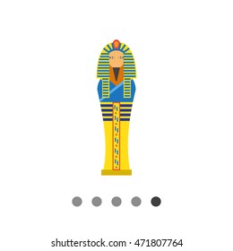 Egyptian pharaoh sarcophagus icon