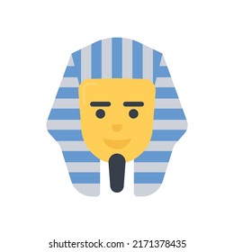 Egyptian Pharaoh vector flat icon for web isolated on white background EPS 10 file