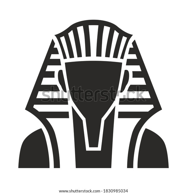 Egyptian pharaoh. Pharaoh vector isolated flat\
illustration. Pharaoh\
icon