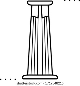 Egyptian pillar types in outlines. Lotus column sign