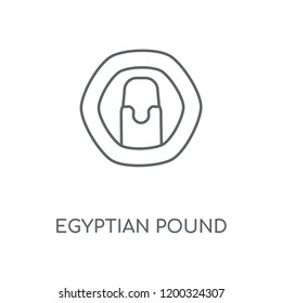 Egyptian Pound linear icon. Egyptian Pound concept stroke symbol design. Thin graphic elements vector illustration, outline pattern on a white background, eps 10.