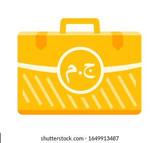 Egyptian Pound Money inside case box vector icon logo illustration and design. Translation: JM. Egypt Currency. Business, payment and finance element. Can be used for web, mobile, infographic & print.