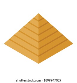 Egyptian pyramid icon. Isometric of egyptian pyramid vector icon for web design isolated on white background