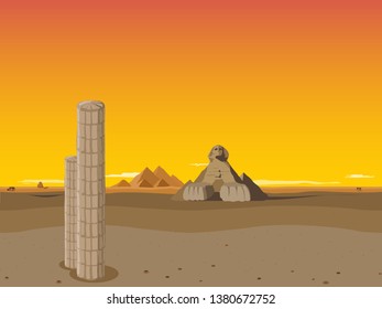 Egyptian pyramid landscape