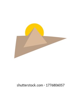 Egyptian pyramid logo. Vector illustration.