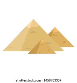 Egyptian pyramid vector design illustration isolated on white background