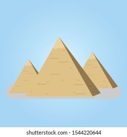 Egyptian pyramid vector design illustration 