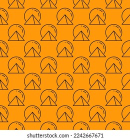 Egyptian Pyramid vector Egypt concept yellow linear geometric seamless pattern or background