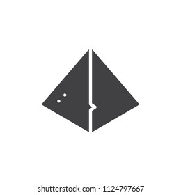 Egyptian pyramid vector icon. filled flat sign for mobile concept and web design. Sphinx, Egypt simple solid icon. Symbol, logo illustration. Pixel perfect vector graphics