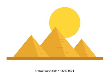 Egyptian pyramids, flat style