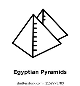 Egyptian Pyramids icon vector isolated on white background, Egyptian Pyramids transparent sign , line or linear sign, element design in outline style