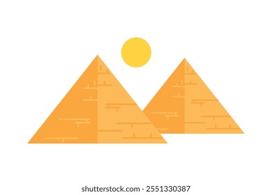 Ägyptische Pyramiden Wahrzeichen Symbol einzeln