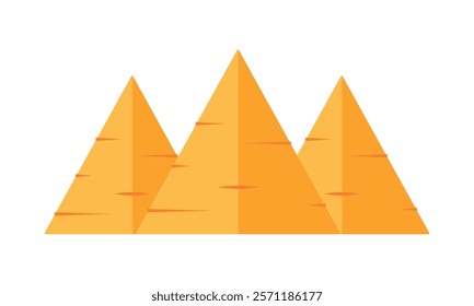 egyptian pyramids landmark icon isolated