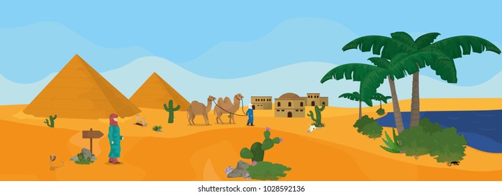 Egyptian pyramids landscape