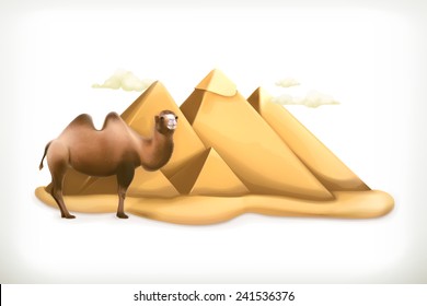 Egyptian pyramids, vector illustration