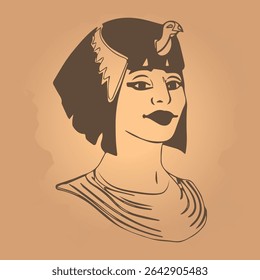 A rainha egípcia Cleópatra. Rainha do Egito, foi uma das mulheres mais famosas da história.