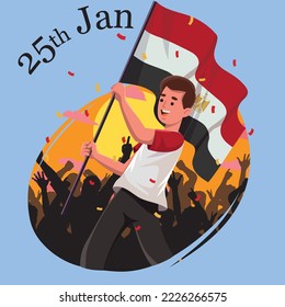 Egyptian revolution January 25, freedom, long live Egypt