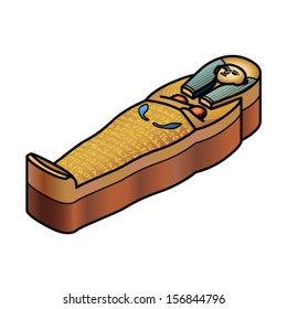 An egyptian sarcophagus.