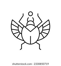 Diseño de iconos de Scarab egipcio. aislado de fondo blanco. ilustración vectorial