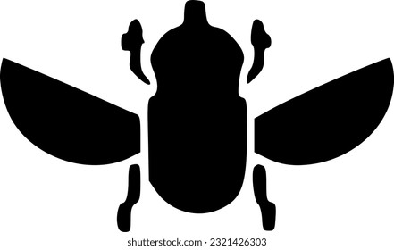 Egyptian Scarab vector icon. filled flat sign for mobile concept and sign, symbol, vector, art