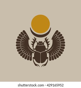 Egyptian Scarab / Vector illustration