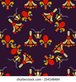 Egyptian seamless pattern with egypt hieroglyphs. Tribal art repeating background texture. Cloth design. Wallpaper 