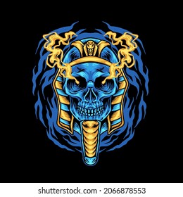Egyptian Skull Head Mascot Illustration for your business or merchandise