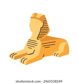 Egyptian sphinx icon clipart avatar logotype isolated vector illustration